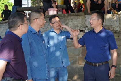 6686体育官网集团公司党委书记谭光军一行来我公司督查防洪防汛工作