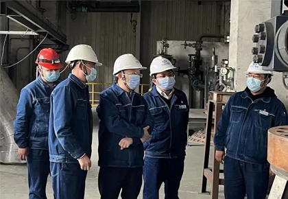 6686体育官网集团公司常务副总经理傅利才一行莅临和宁公司检查调研
