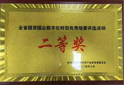 6686体育官网股份公司信息化项目荣获四川省国资国企数字化转型优秀场景应用二等奖